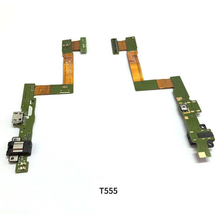 Conector de carga USB para Samsung Galaxy Tab A, 9,7 ", T550, T555, P550, P555, Cable flexible, piezas de reparación de auriculares