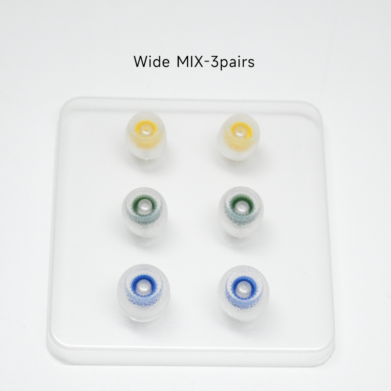 Tangzu Tang Sancai Balance/Wide Bore Version In-Ear Eartips Silicone Earphone Tips Earbuds Earplug Princess Changle ShiminLi: Light Grey