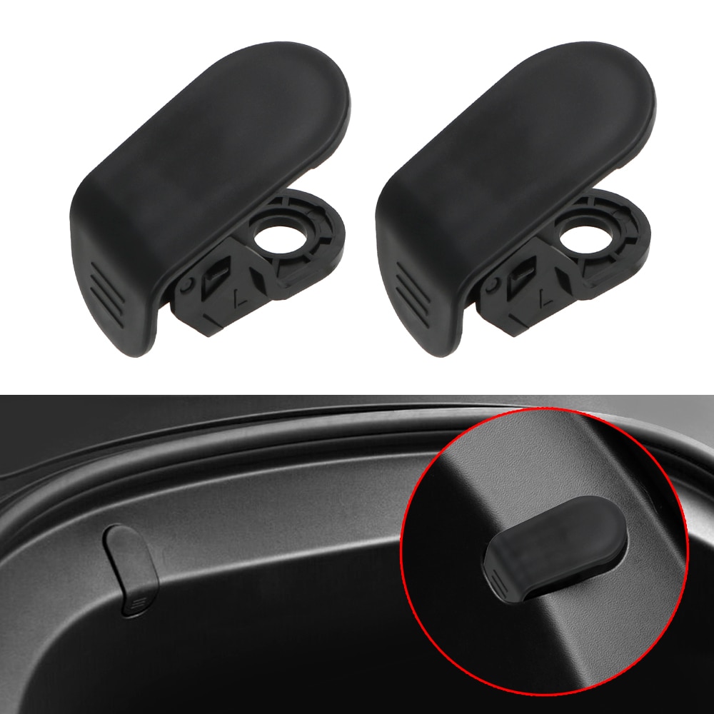 Leepee 2 stk eject clip installation bil front bagagerum krog reserve boks krog abs bil interiør tilbehør til tesla model 3