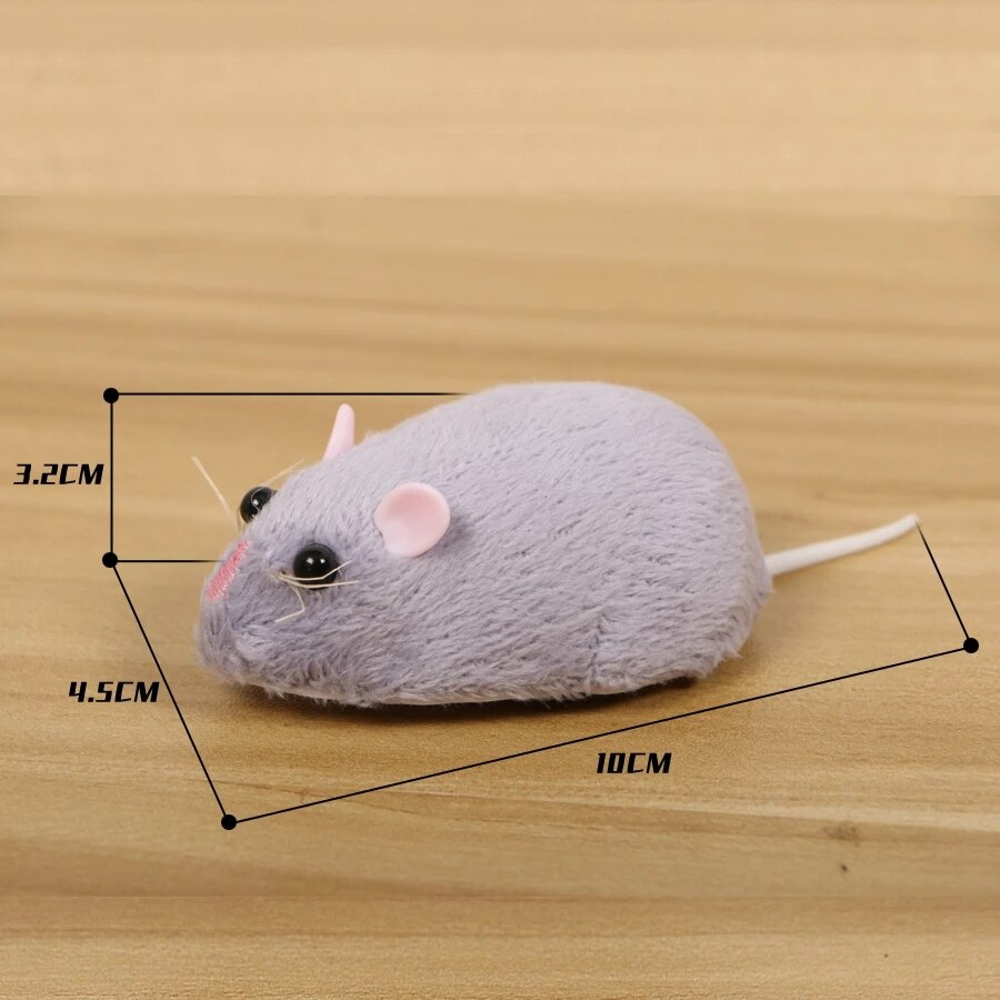 Ratto di emulazione telecomandato elettronico senza fili del giocattolo del topo della peluche di infrarosso RC per i giocattoli spaventosi di trucco di scherzo del canna del gatto