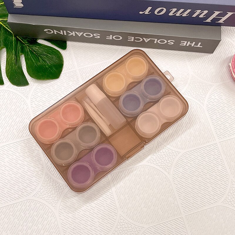 6 Paar Contact Lens Box Transparante Multi-Paar Contact Lens Storage Box, multi-Linked Contact Lens Bescherming Doos