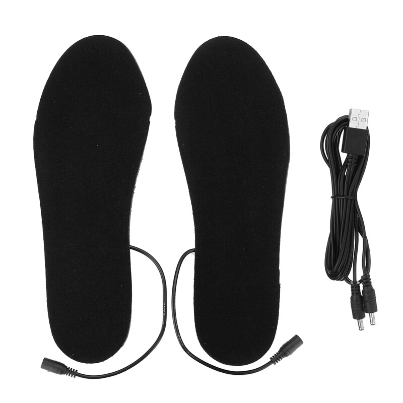 1 paar USB Verwarmde Inlegzolen Oplaadbare Foot Warming Pad Mat Winter Warm Outdoor Sport Verwarming Inlegzolen