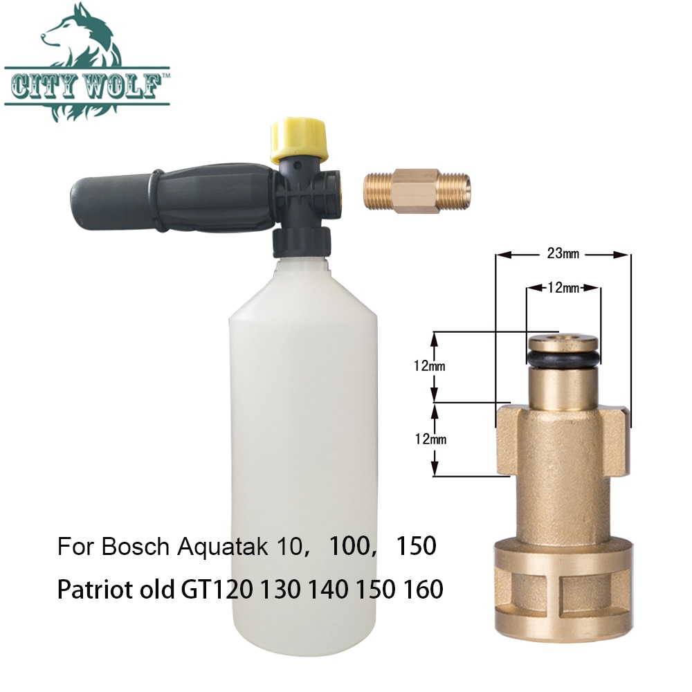 Høytrykksspyler Snø Skumlanse - 1000ml - Messingadapter - Bilvask, Gulv, Vegg