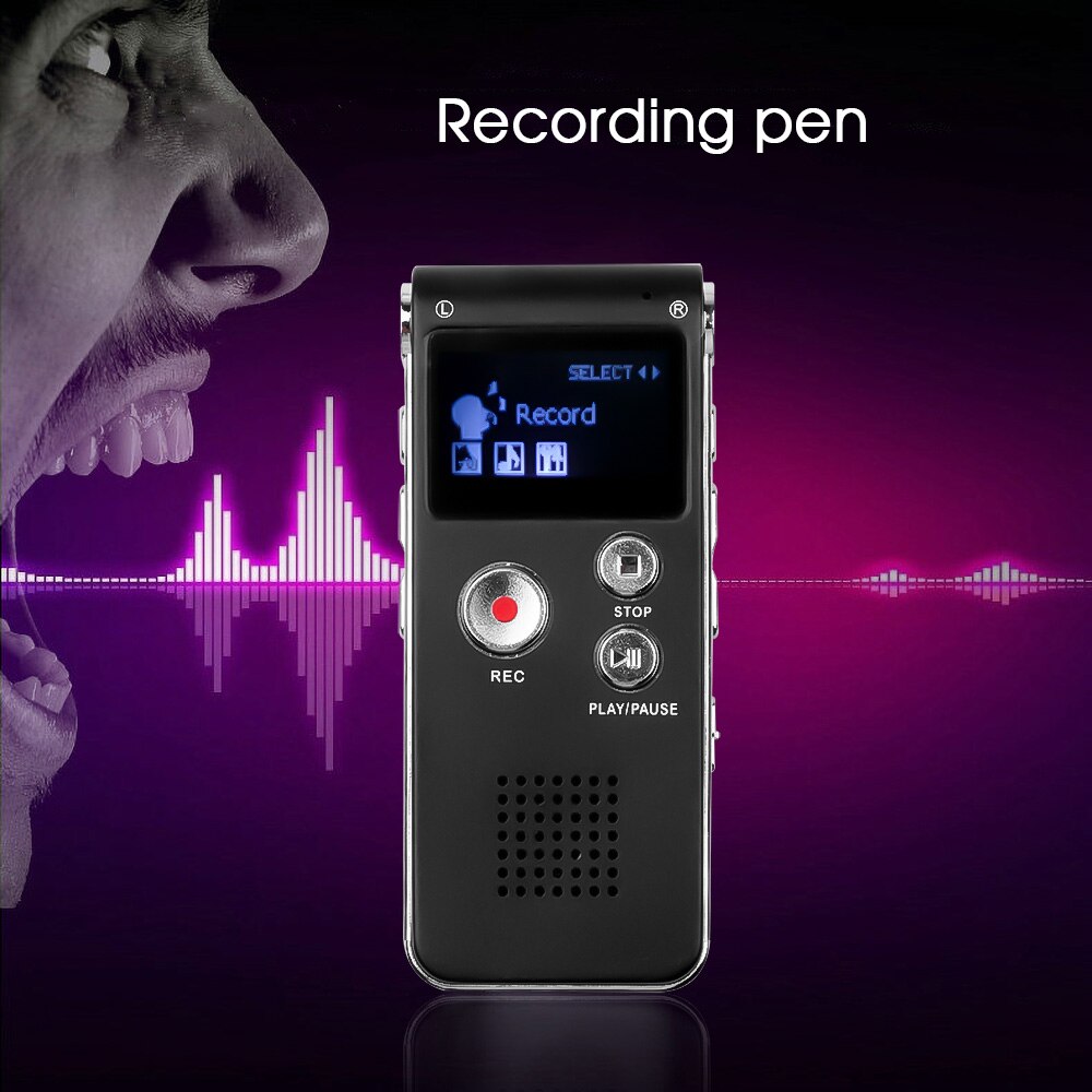 8 Gb Digitale Recorder Pen MP3 Speler Voice Recorder Dictafoon Voor Business Toespraak Usb Schijf Ingebouwde Microfoon