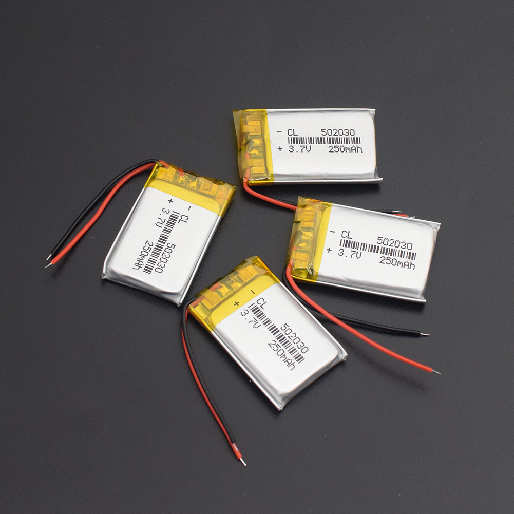 1/2/4 Pieces Portable 250mah Rechargeable Li-Po Battery 3.7v 502030 GPS MP3 MP4 Bluetooth Speakers Headsets Pos PDA Battery