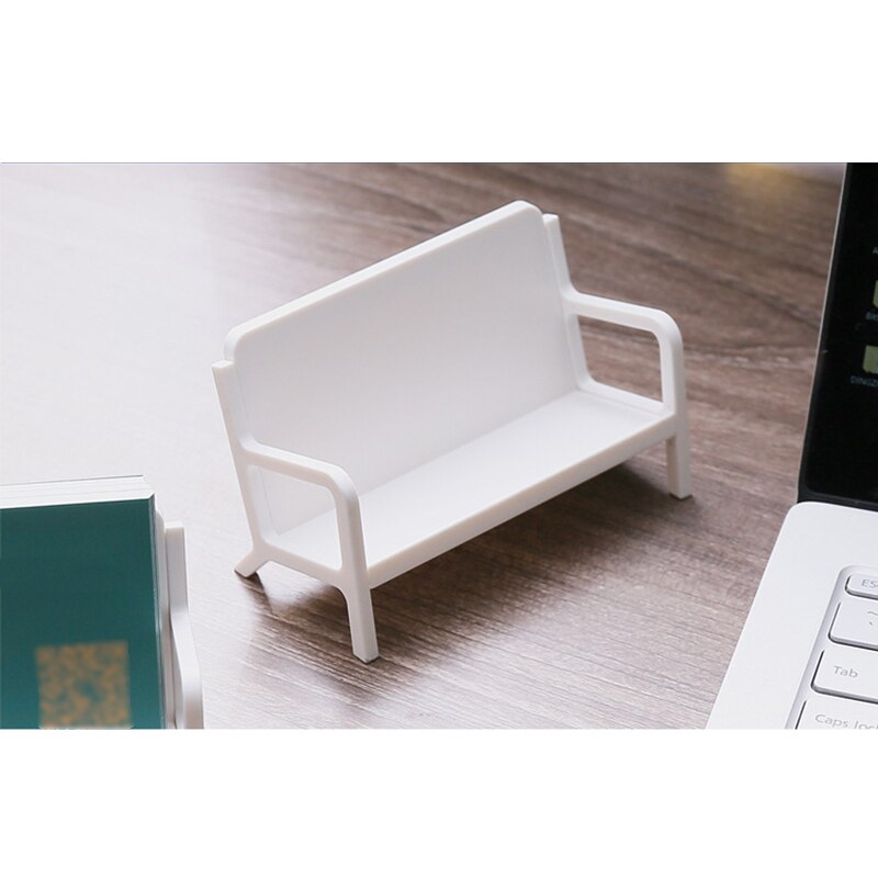Bench Figure Business Card Case Simple Style Sofa Calling Card Holder Modern Name Card Ornament for Office Table