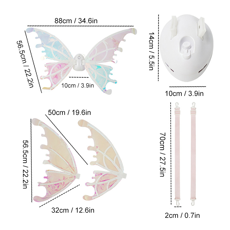 Ailes De Papillon Électriques,Ornement D'ailes D'ange Avec Lumières Led,Musique,Accessoires De Cosplay Pour Enfants,Décorations Pour Halloween,Noël,Fêtes - Buy Product on