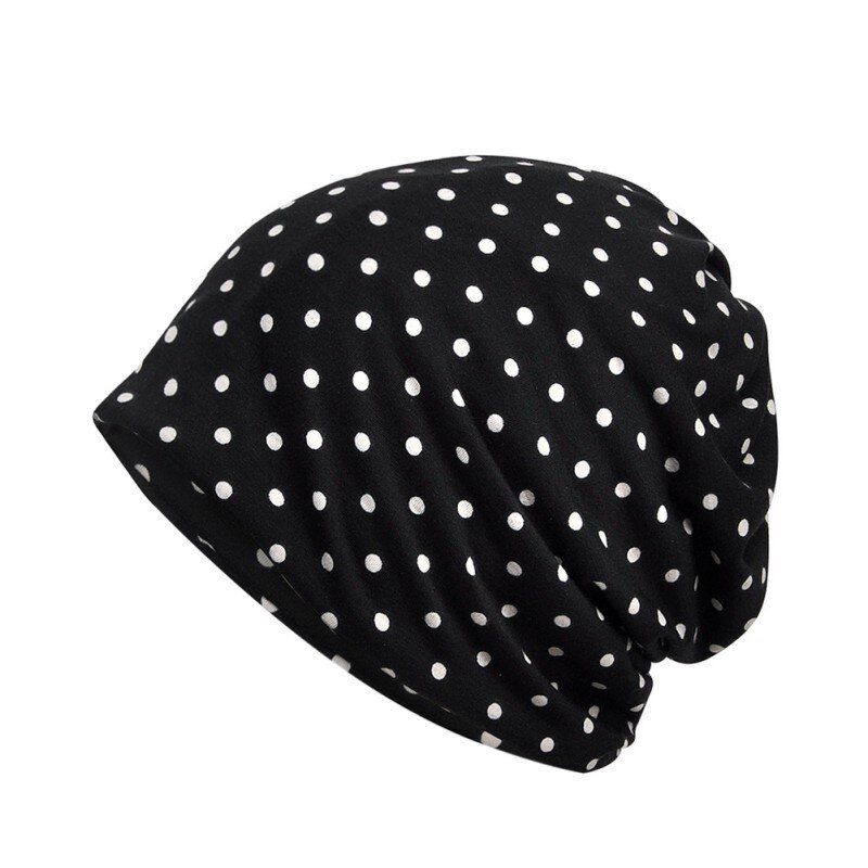 Neck Warm Sleep Yoga Headwear Hat Scarf Dot Print Casual Style Sun