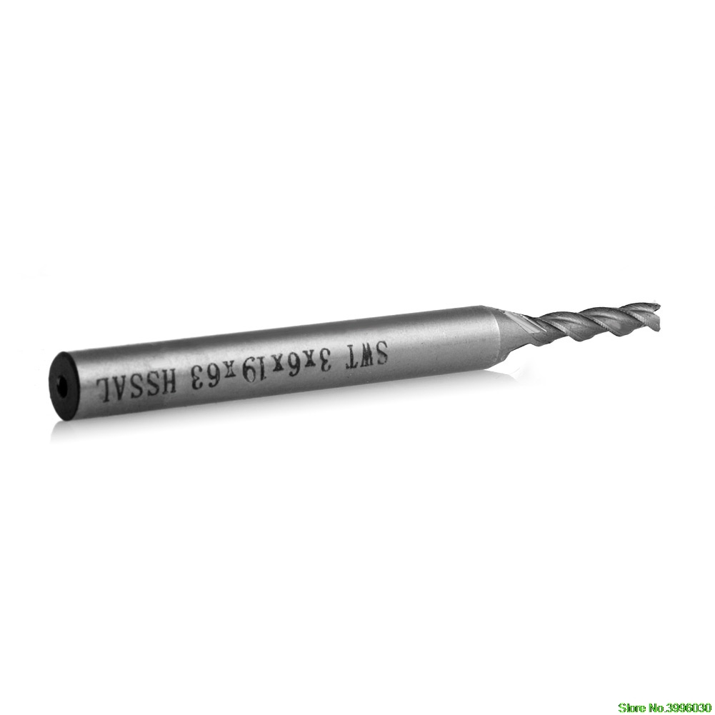 Extralargo 3mm 3 flauta HSS y aluminio fresa de extremo CNC Bit extendido