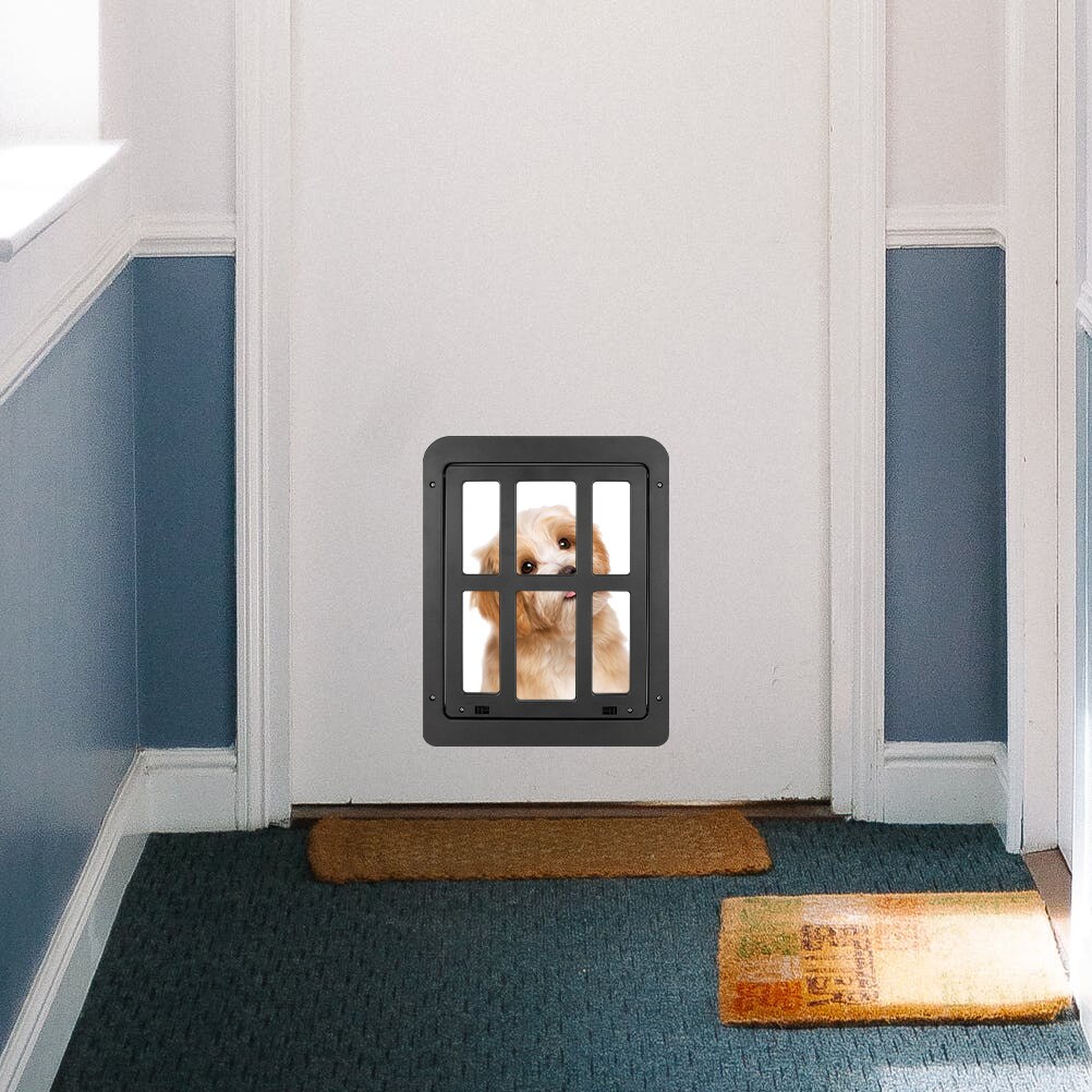 1 Set of Home Pet Cage Screen Door Lockable Screen Gate for Small Dog Cat Door