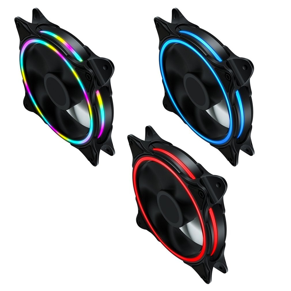 Computer PC Desktop Fan Cooler Three-Aperture Chassis 12cm Silent Fan 12V Power Supply Cooling Fan PC Accessories