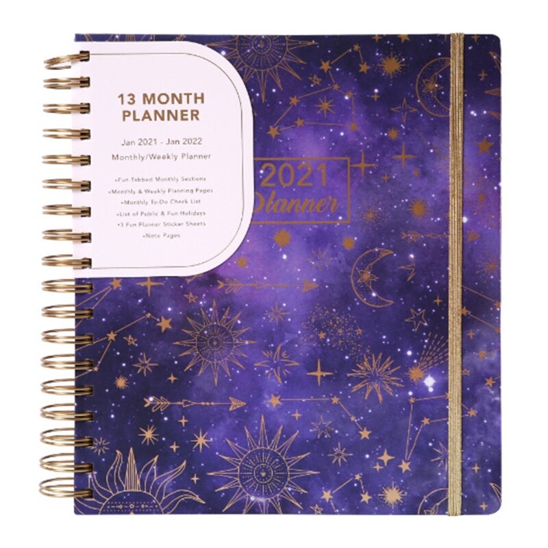 Agenda Planner Organizer B5 Coil Notebook Journal Monthly Weekly Schedule