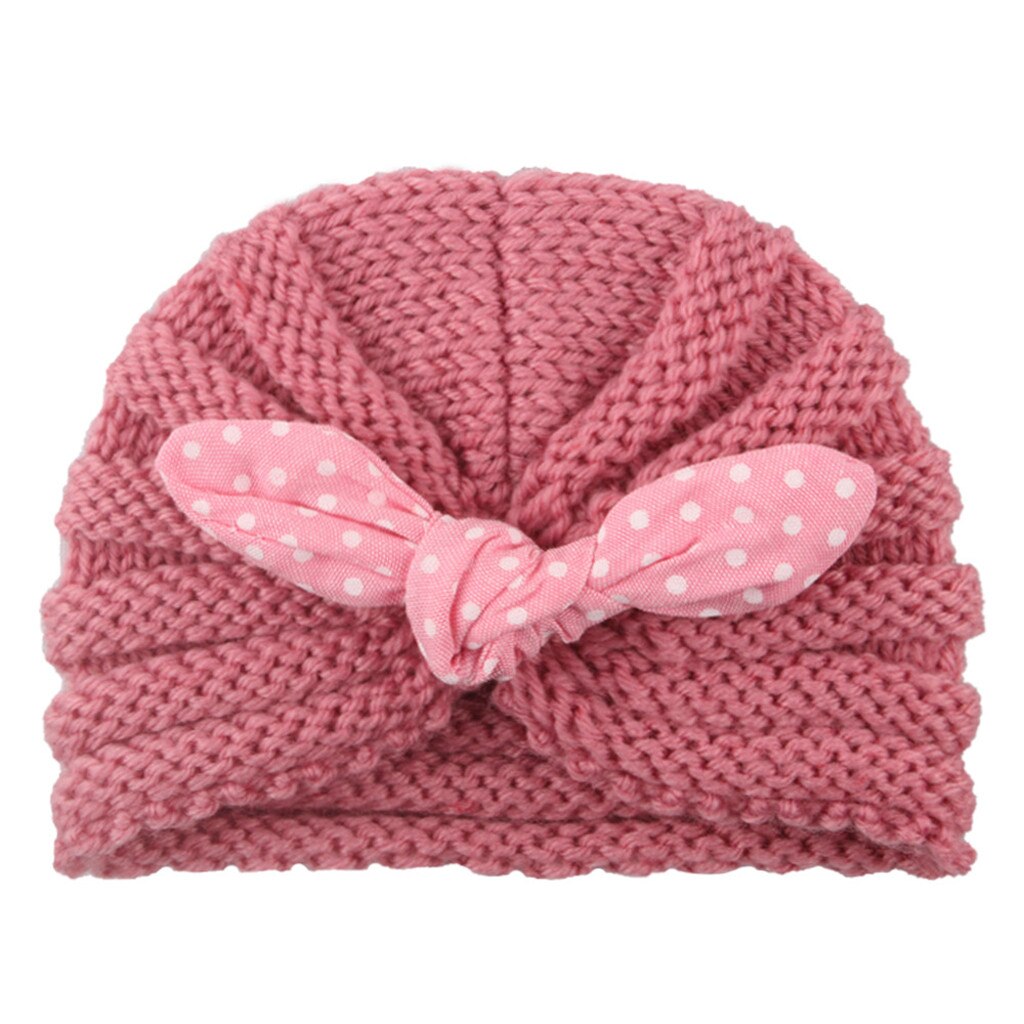 Baby hoed in Baby Boy hoeden Warm Haak Knit Geknoopt Plaid Hoed Beanie Cap plaid warme herfst en winter hoed L1212: D