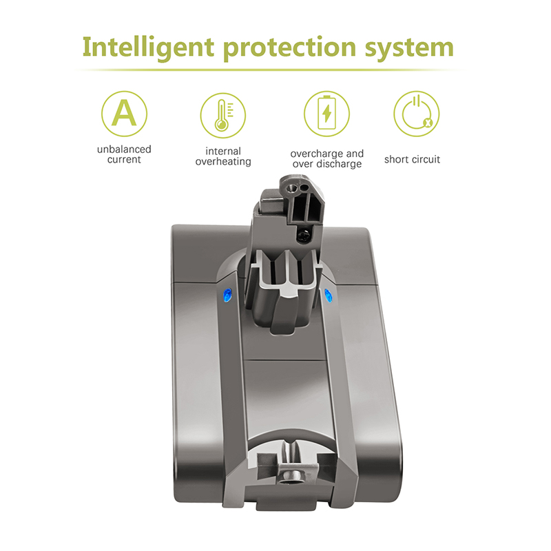 Lithium ion battery for 21.6v Dyson V6 vacuum cleaner 38000 MAH,applicable models: dc58,dc59, dc61, dc62, dc74, sv07, sv03, sv09
