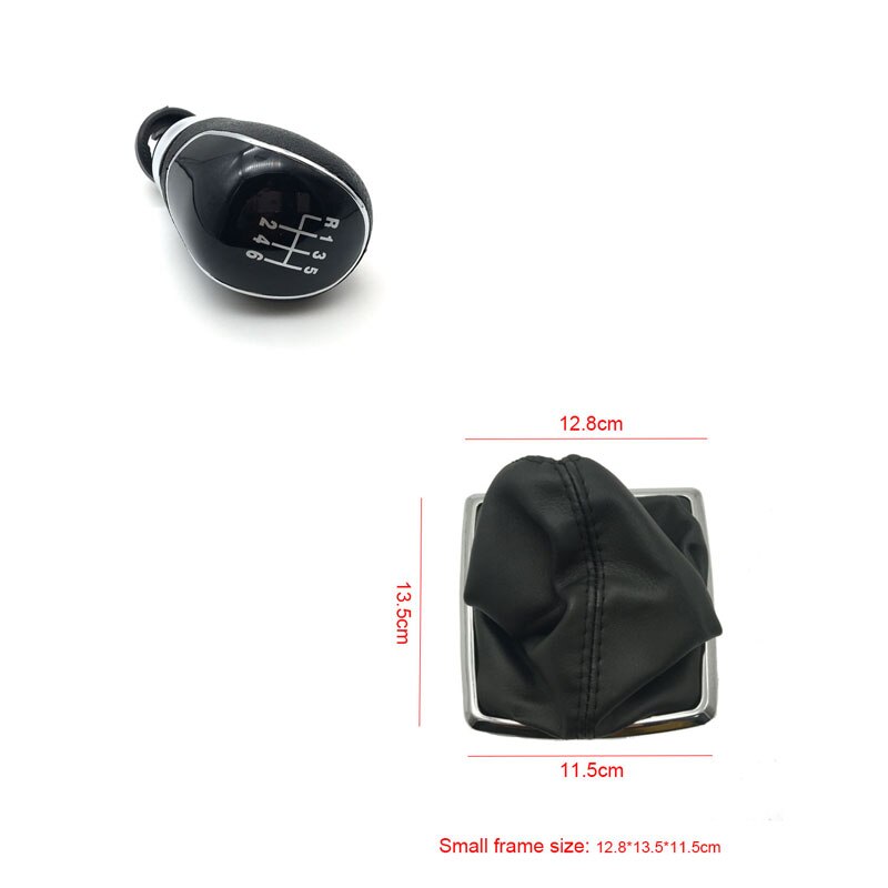 Car Gear Manuel Stick Shift Knob For FORD FOCUS MK2 FL MK3 MK4 MK7 TRANSIT GALAXY FIESTA: black Small 6speed