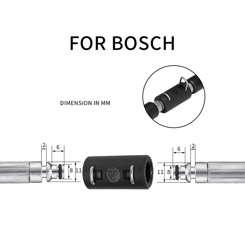 Extension Pipe Sleeve Butt Joint For High Pressure Washer Connect More Hose Pipe Bosch