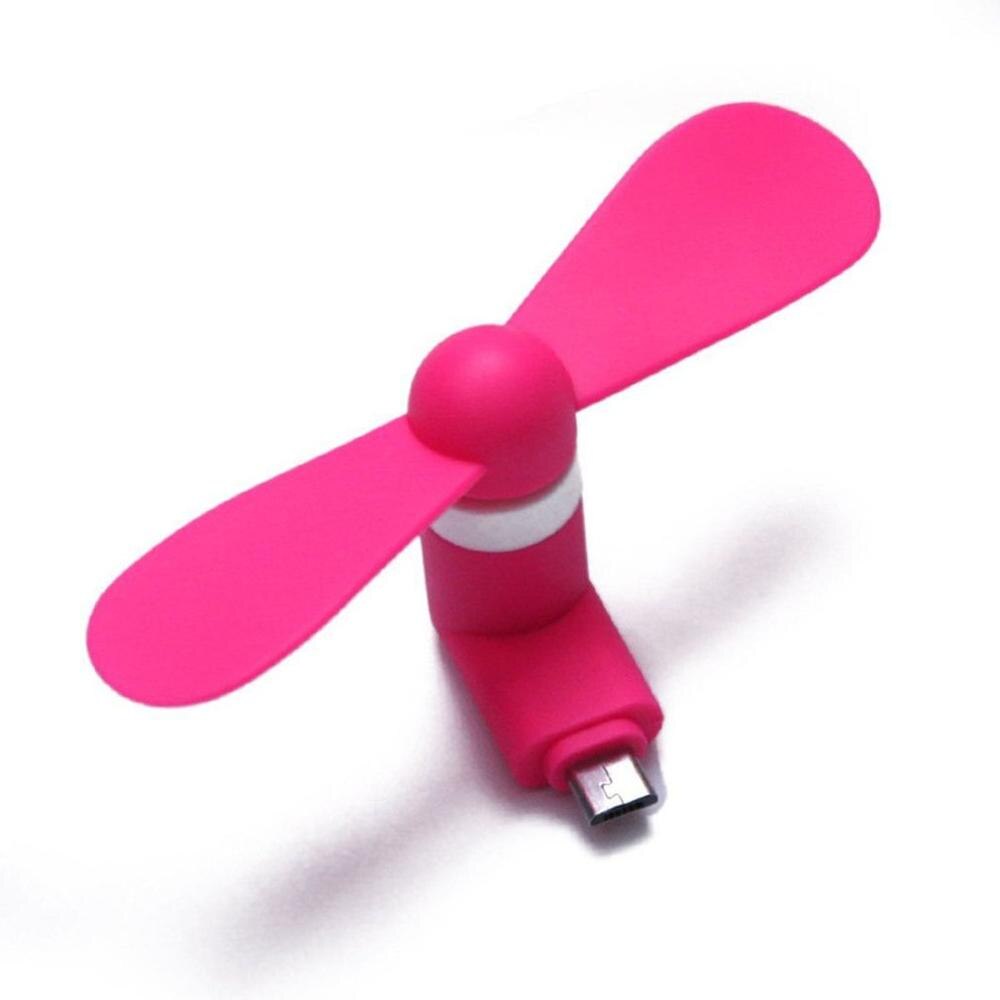 For Android Portable Cool Micro USB Fan 5V 1W Mobile Phone USB Fans Low Voice For Android Mobile Phone USB Power Supply: Pink