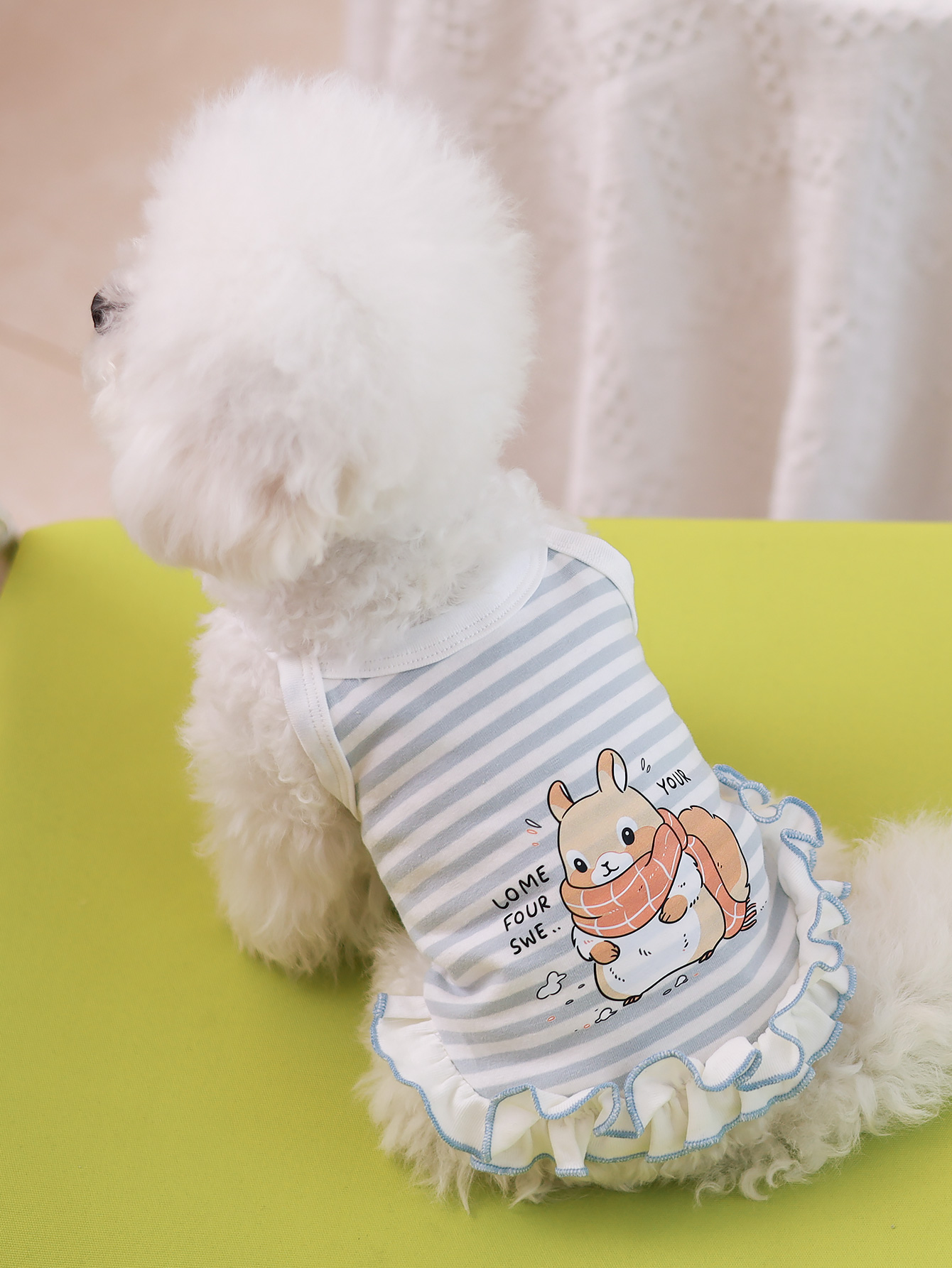 Dog vest, summer breathable thin material pet clothing, summer style Schnauzer, Yorkshire small and medium-sized dog vest Dress: XS / Blue