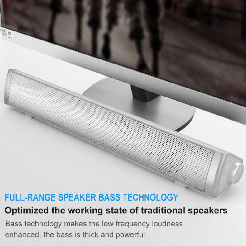 Sada V-105 Soundbars Luidspreker Mobiele Telefoon Computer Universele Mini Strip Speaker Met 2 Luidsprekers Eenheden En Stereo Surround Sound