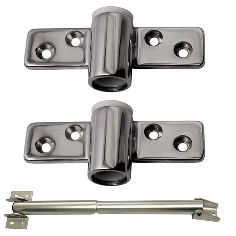 2 Pcs Boat 316 Stainless Steel Oar Lock Socket with Anodized Aluminum Telescopic Brackets Table Support
