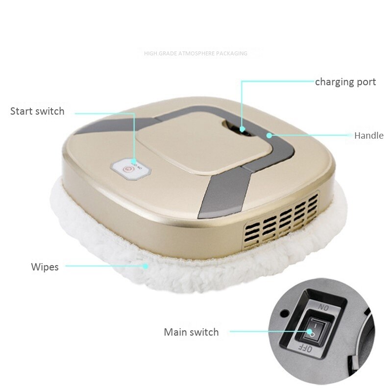 Máquina de limpieza automática del hogar Robot ing, aparatos de limpieza de aspiradora, Golden