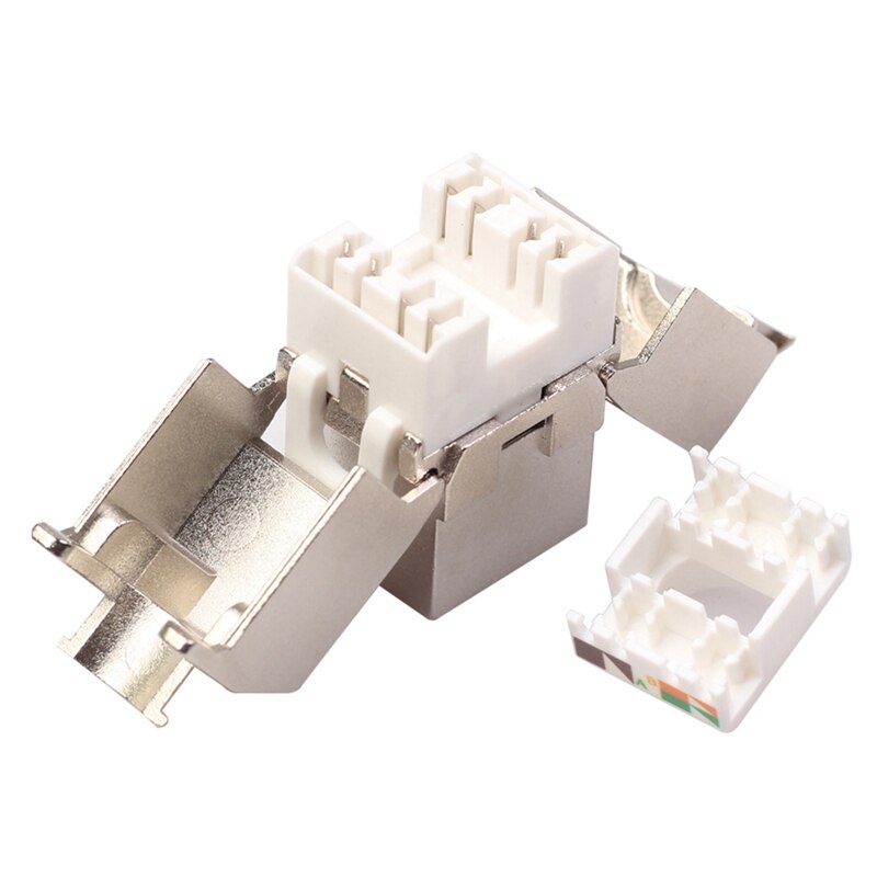 MOOL Network Interface,Rj45 Jack Network Cable Interface Rj45 Shielded Keys Tone Ethernet Module Jack Suitable for Cat6 Cable