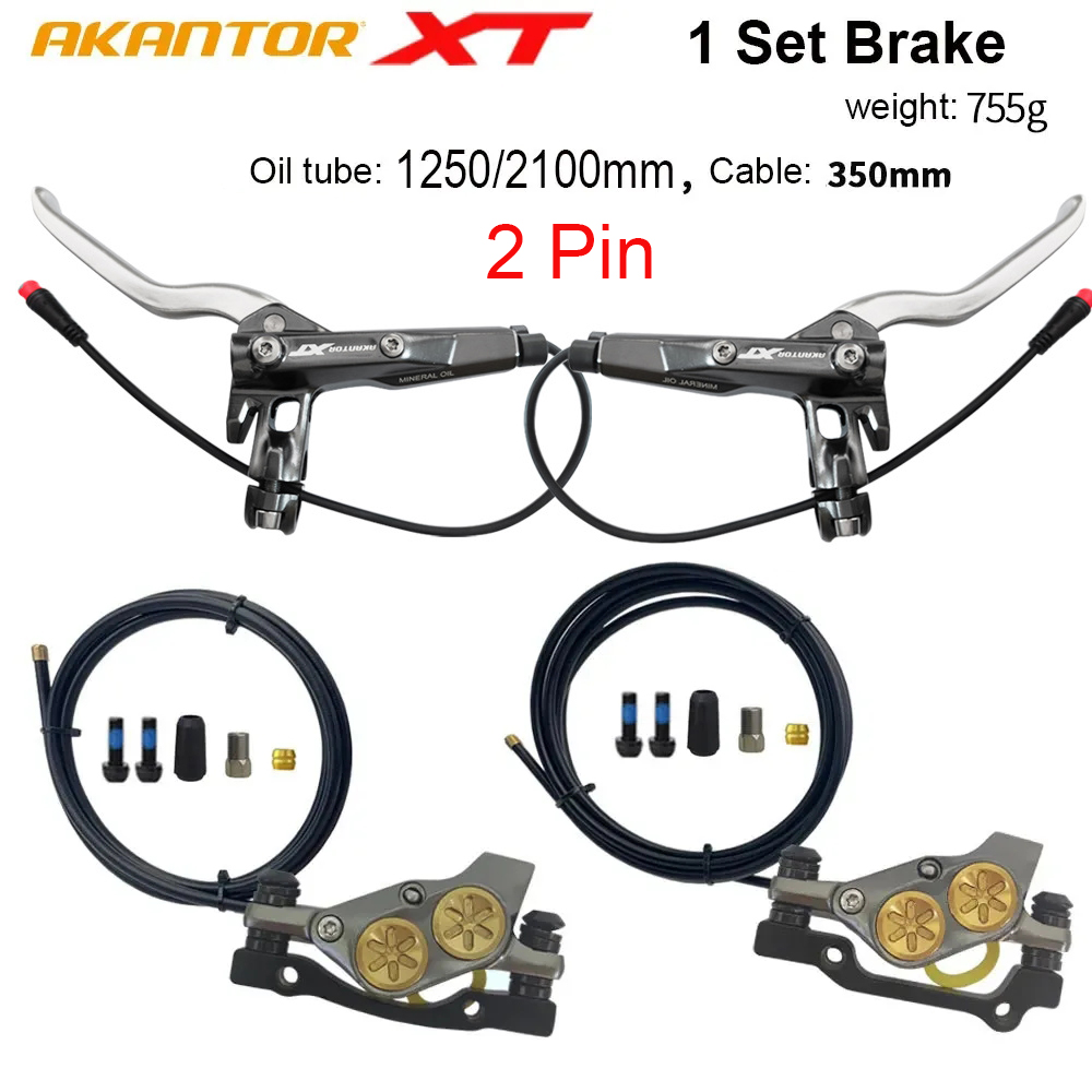 Bicicleta eléctrica plegable XT, freno de disco hidráulico de 4 pistones, frenos de presión de aceite, 950/1850mm, cuatro pistones ultraligeros