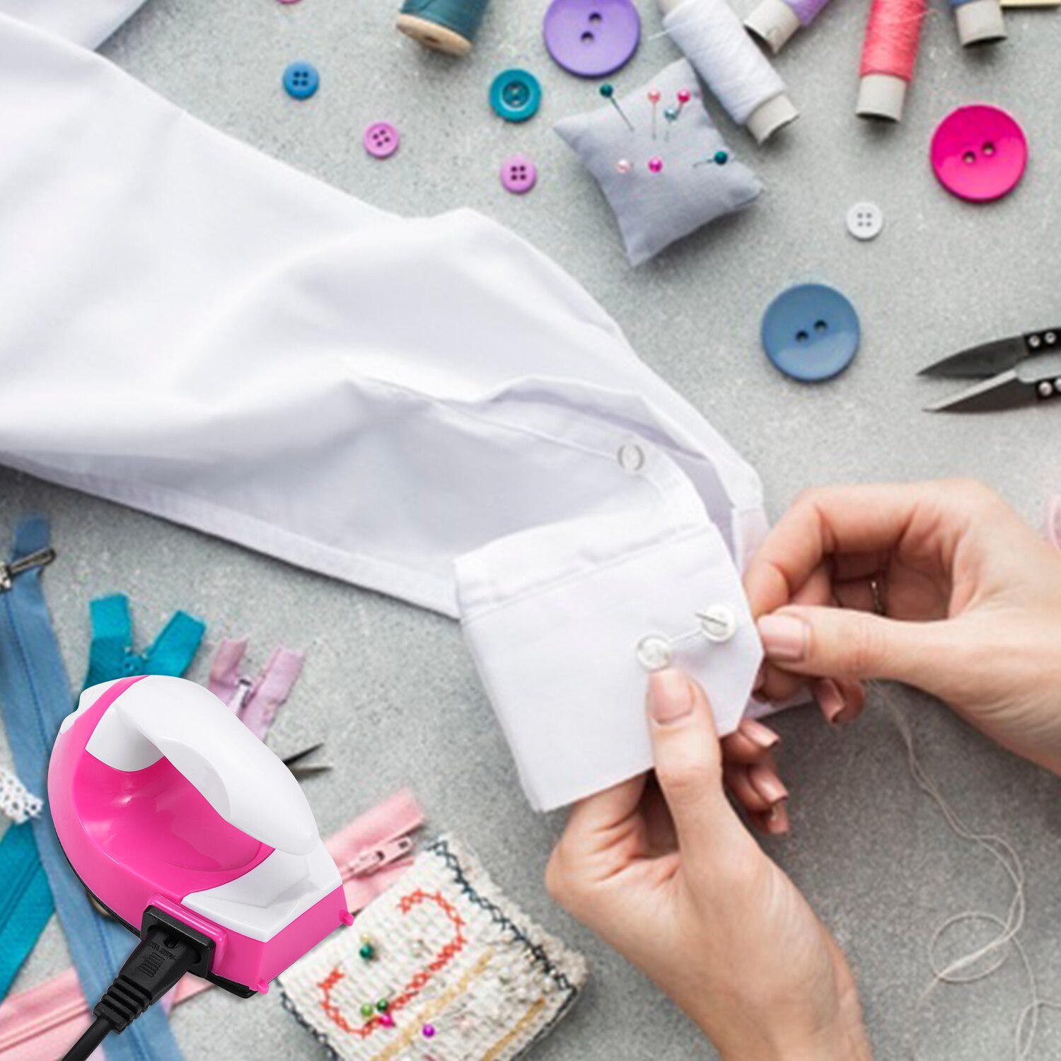 Mini Iron T Shirt Press Portable Heat Press Machine Temperature Transfer Printing Machine For T-shirts Shoes Ironing Embossing