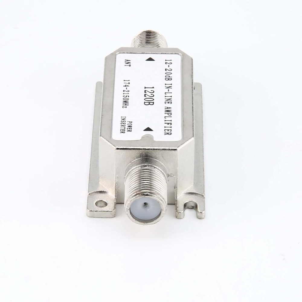 Amplificador em linha de satélite 12-20db, 174-2150mhz, impulsionador de sinal para cabo de antena, força de canal, funciona com todos os satélites