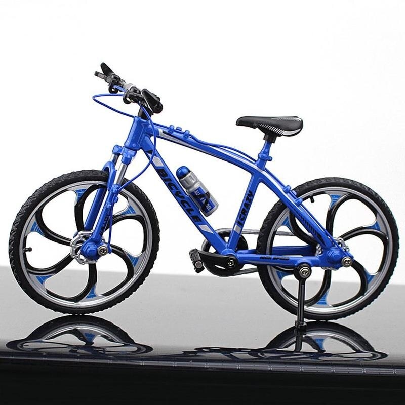 Mini vélo en alliage 1:10, modèle de vélo de montagne, doigt en métal, jouet de Collection pour enfants