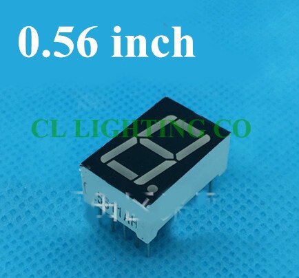 Common Anode 0.56 inch Blue 7 Segment LED Display 1 Bit Digital Tube Plastic Metal (Nixie tube)