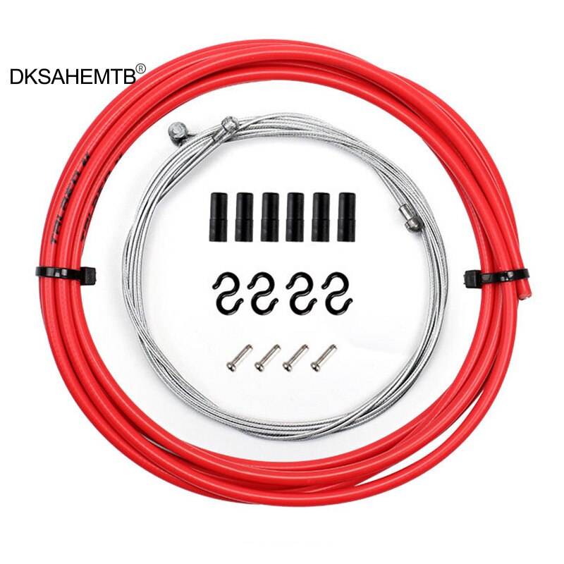 Bicycle Brake Cables Universal MTB Mountain Road Bike Shift Line Bicycle Derailleur Shifting Lever Wire Line Bike Parts MJ: Red Brake 5mm