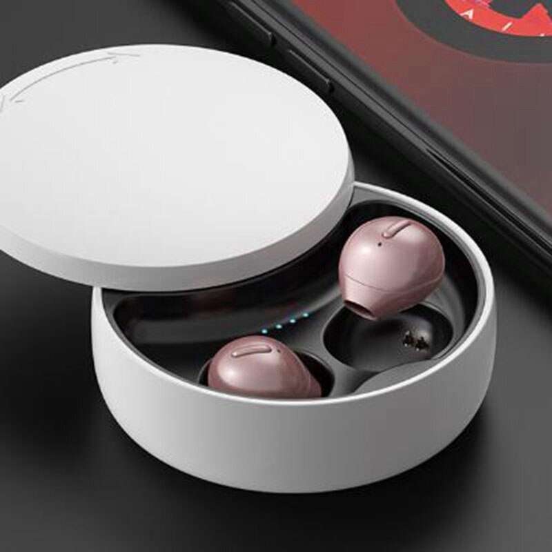 Mini auriculares inalámbricos X21S con Bluetooth 5,0, con funda de carga inalámbrica, Mini auriculares invisibles con Bluetooth