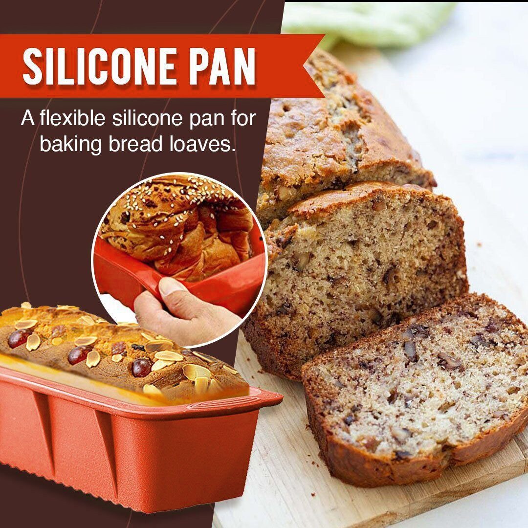 Grande retângulo de silicone não vara pão bolo bolo molde bakeware cozimento pan forno não-vara molde de cozimento n50