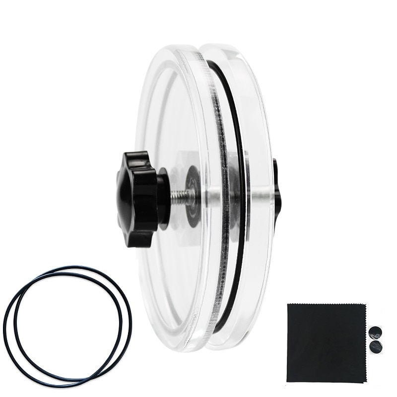 LP Vinyl Record Reiniger Clamp Record Label Saver Schutz Wasserdicht Acryl Clean Tool Mit Reinigung Tuch