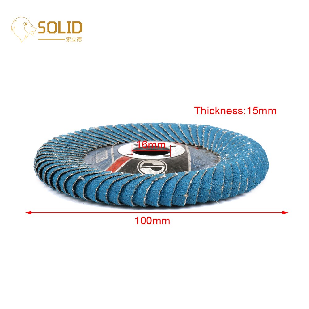 2Pcs 4 Inch Flap Sanding Disc Round Abrasive Polishing Wheel 5/8" Bore for Grinding Metal,Wood and Stainless Steel 100x16mm