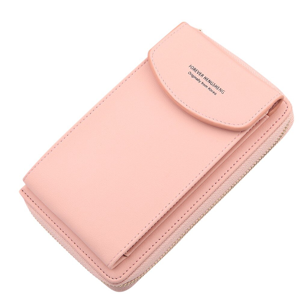 Bolsa feminina estilosa para celular, bolsa tira-colo com fivela, grande capacidade, novidade 2020 # jsw: Pink