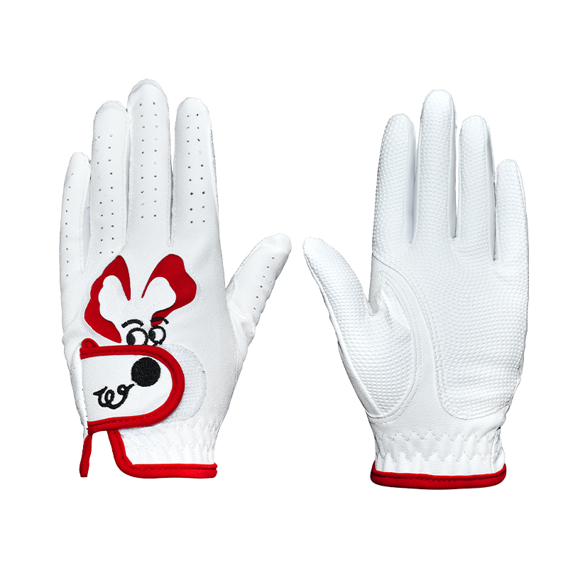 Singelila Kids Girls/Boys Golf Gloves Cool Leather Hands Training Summer Flower Color Breathable Non-slip Gloves 1 Pair