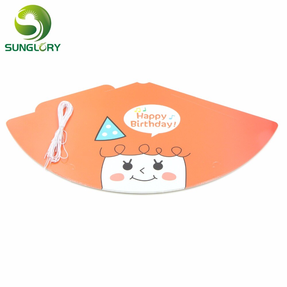 Suministros de celebración de 10 unids/set decoración niños cumpleaños gorros de Feliz cumpleaños niños sombrero con cordón elástico 7 formas