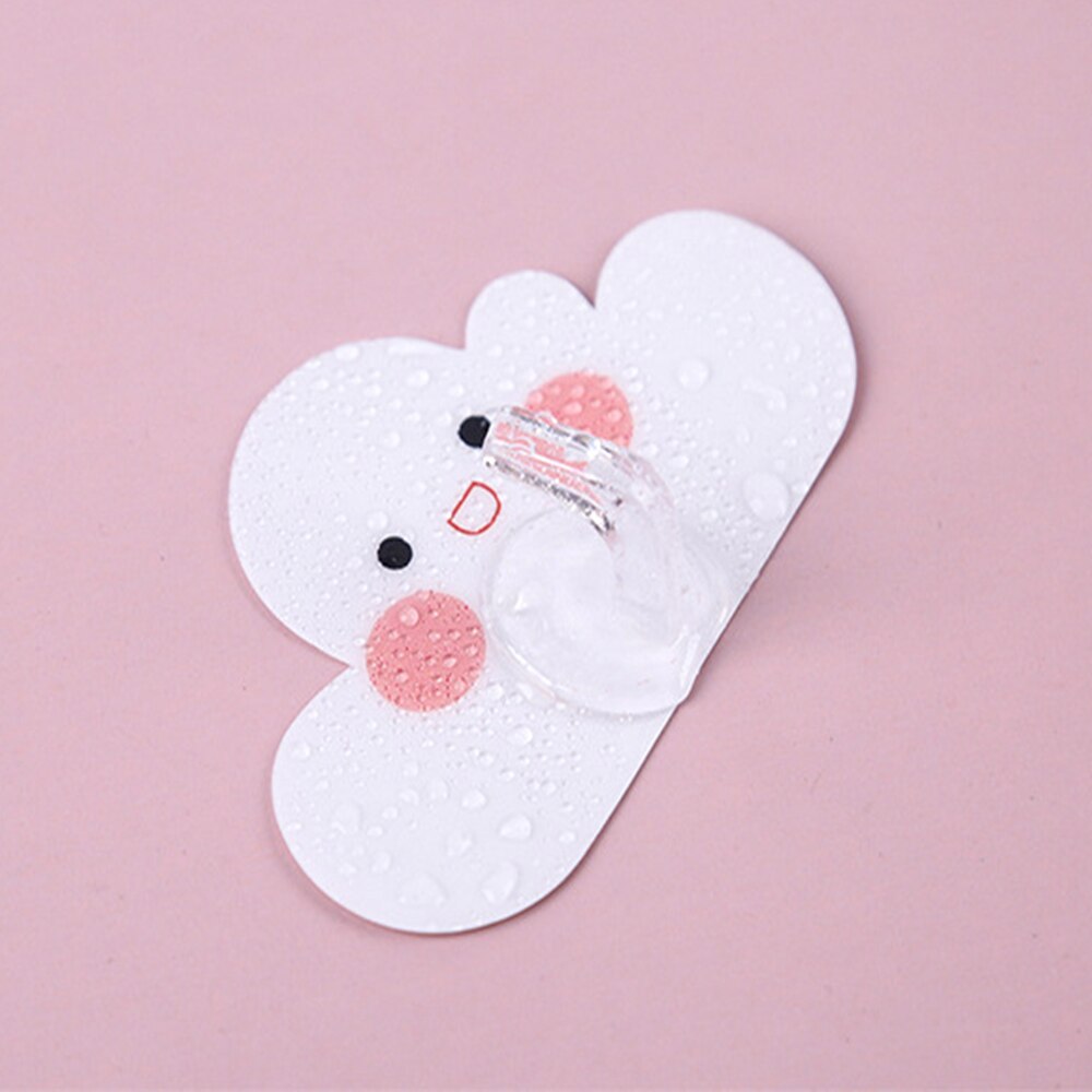 Gancho para puerta estilo lindo, 4 unidades por juego, gancho adhesivo sin costuras, gancho adhesivo fuerte en forma de nube, triangulación de envíos para Cocina