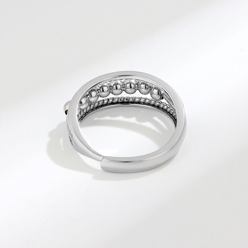 Kofsac Vintage Thai Zilveren Kralen Ring Spinner Spiraal Gesimuleerde Fidget Ringen Vrij Draaien Antistress Angst Ring Speelgoed Voor Meisje