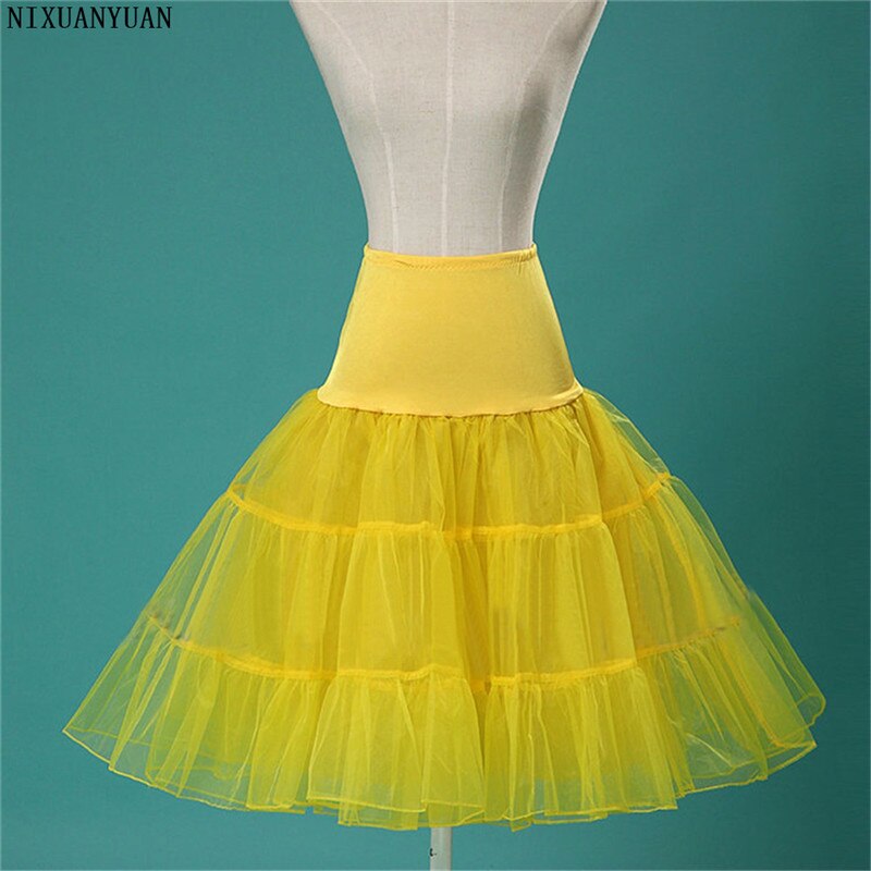 Sommer Kurz Organza Petticoat Krinoline Jupon Ballkleid-hochzeits-Petticoat Hochzeit Zubehör Reifrock Unterrock Rockabilly Ballettröckchen