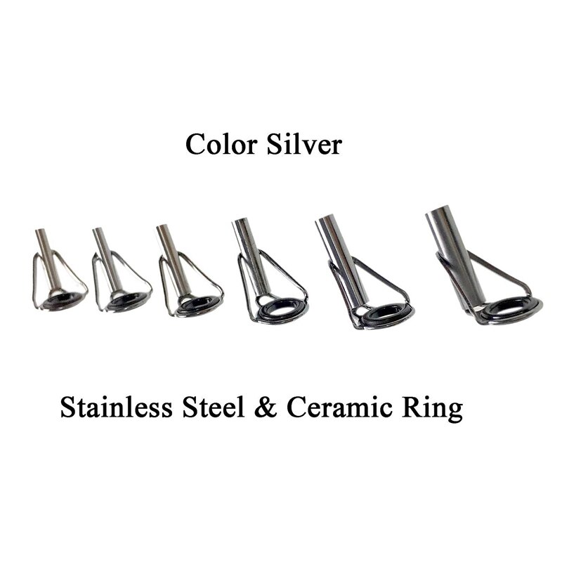 30Pcs Fishing Rod Tips Repair Kit 3.0-4.5Mm Ceramic Ring Diy Eye Set Saltwater Freshwater Rod Rebuilding Sea Spinning Casting