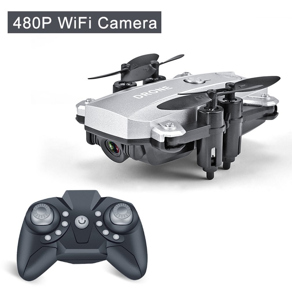 Mini Vouwen Drone Luchtfotografie Wifi Vier-As Vliegtuigen Afstandsbediening Helikopter Grensoverschrijdende Speelgoed: silver 30w camera