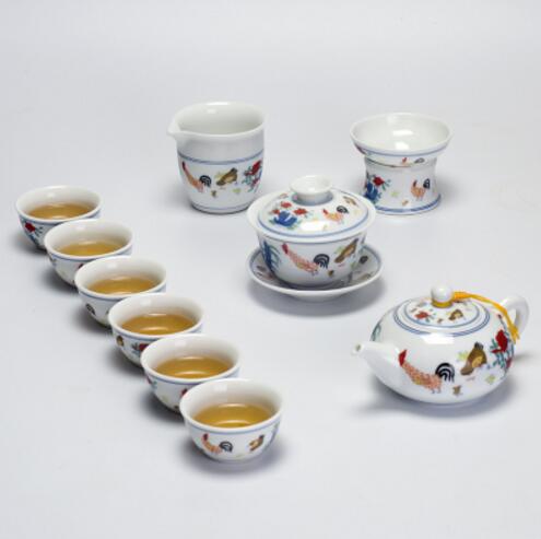 Chinesischen Ming Dynastie Huhn Tasse Porzellan Gaiwan China Tee tassen Porzellan Schüssel China Teekanne Celadon Teetasse