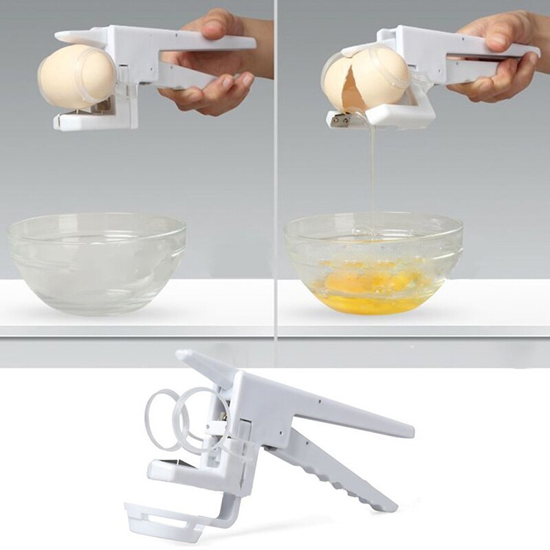 Egg Cracker Handheld York and White Separator Helper Egg Opener Kitchen Gadget Tool PR