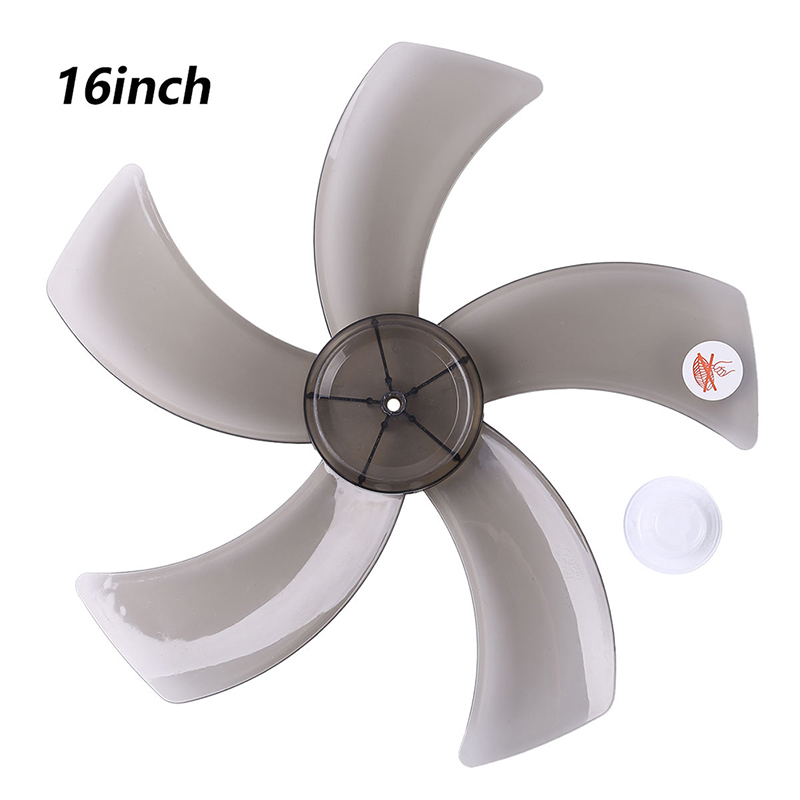 6/14/16 Zoll Haushalts-Kunststoff-Lüfter blatt fünf Blätter Ständer/Tisch fanner Zubehör mit Mutter abdeckung für Sockel ventilator: Black