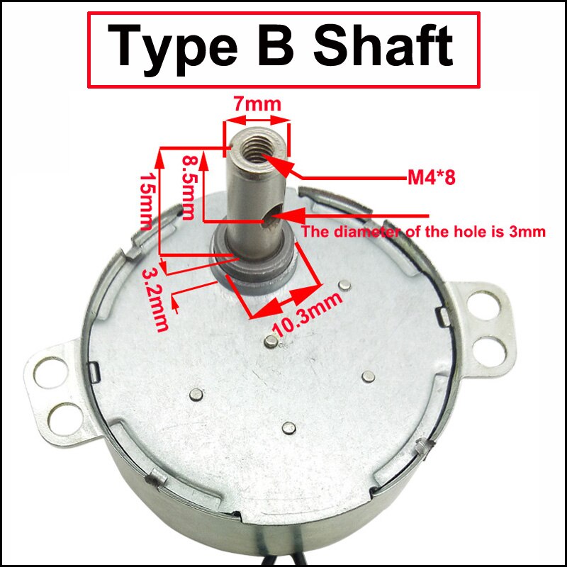 Permanent magnet synkronmotor 4w mikrobølgeovn i vekselstrømsmotor 5v/6 v 9v/12v/24v/110v-127v/220v-240v til mikroovn dele