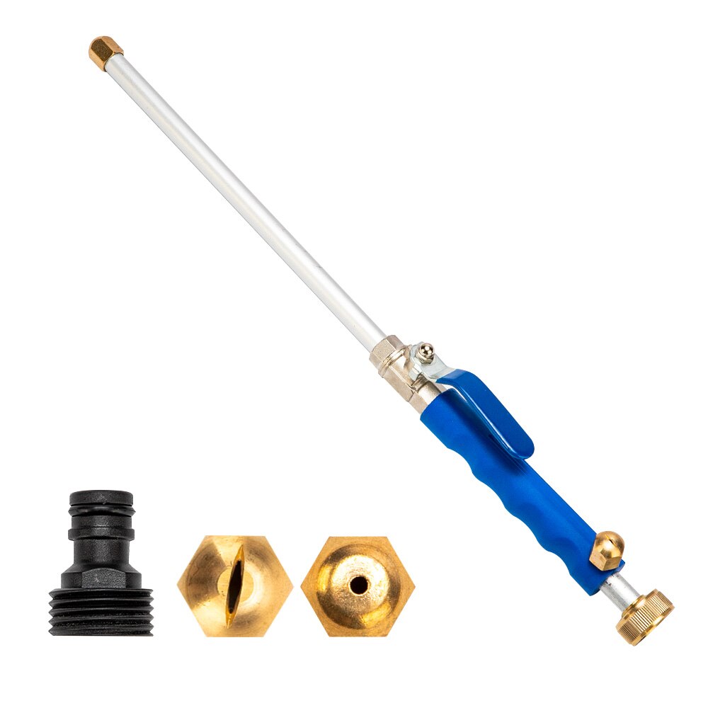 Draagbare Hoge Druk Waterstralen Metalen Jet Tuin Sprinkler Slang Spray Washer Cleaning Tools Wasstraat: BLUE