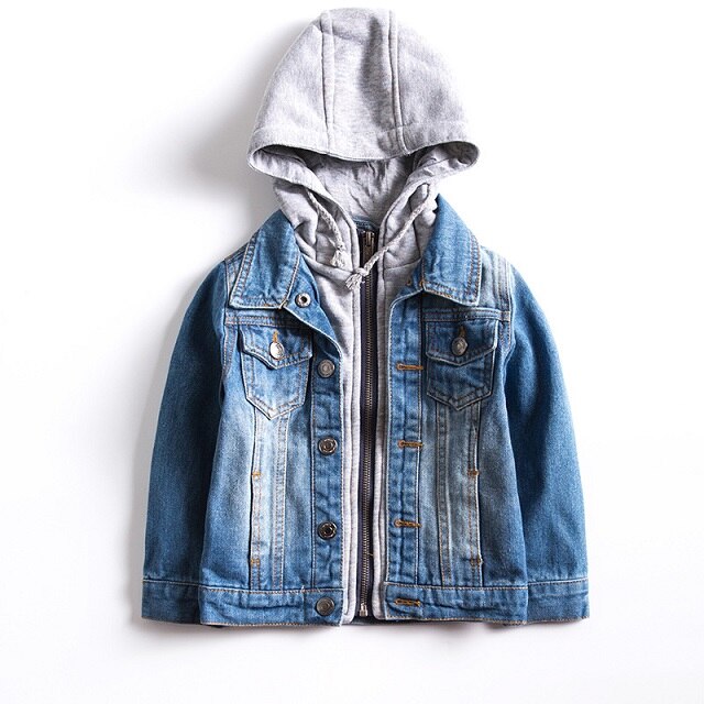 Coupe-vent Bébé Garçons Vestes En Jean À Capuche Manteau Enfant Vêtements D'extérieur Pour Enfants Pour 3-10 Ans: 10